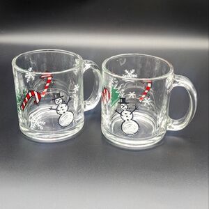 🦋BOGO Starbucks Clear Christmas Motif Mugs